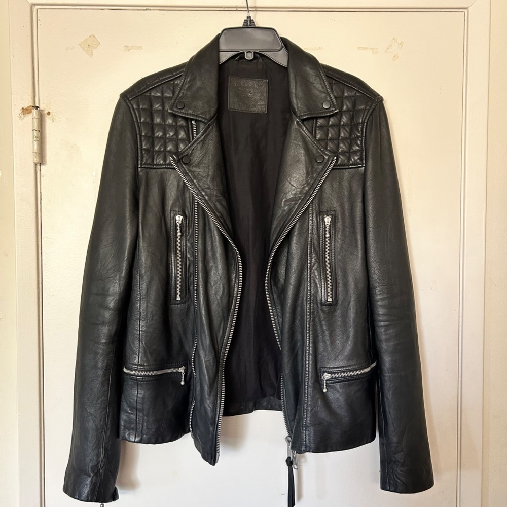 Allsaints Rowley Black leather Jacket